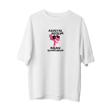 A Sosyal Değilim İnsan Sevmiyorum - Oversize T-Shirt
