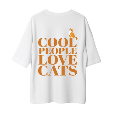 Cool People Love Cats - Oversize T-Shirt