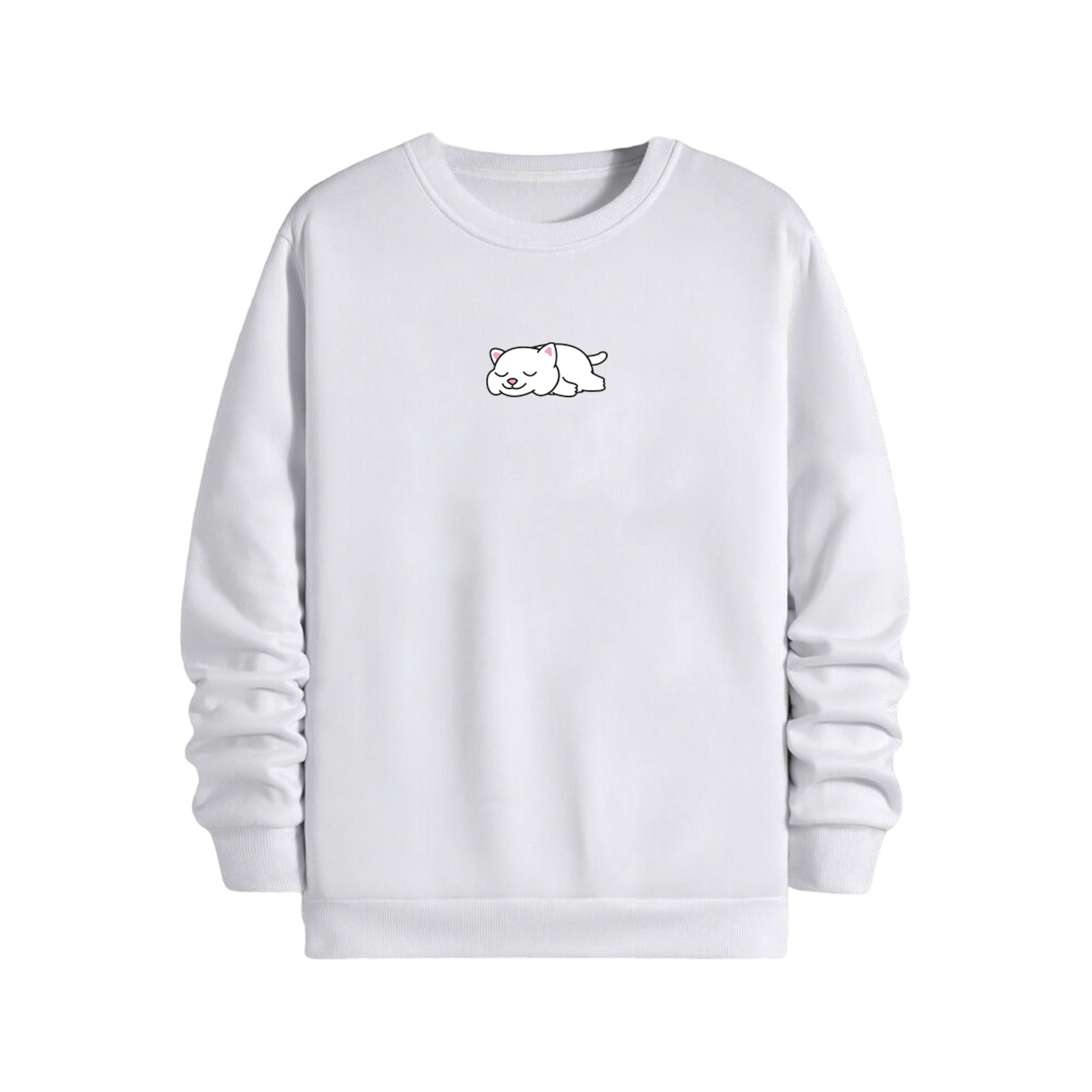 Lazy White Cat - Sweatshirt