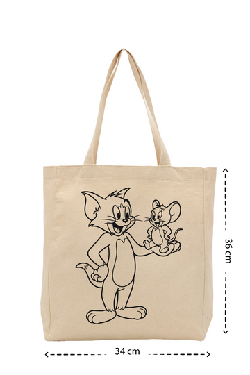 Cat And Mouse Kanvas Çanta