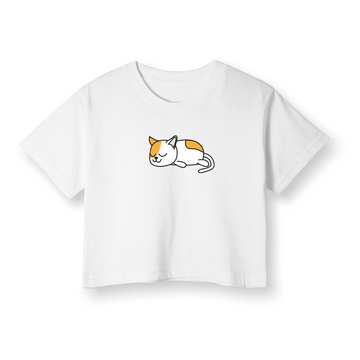 Lazy Cat - Crop T-Shirt