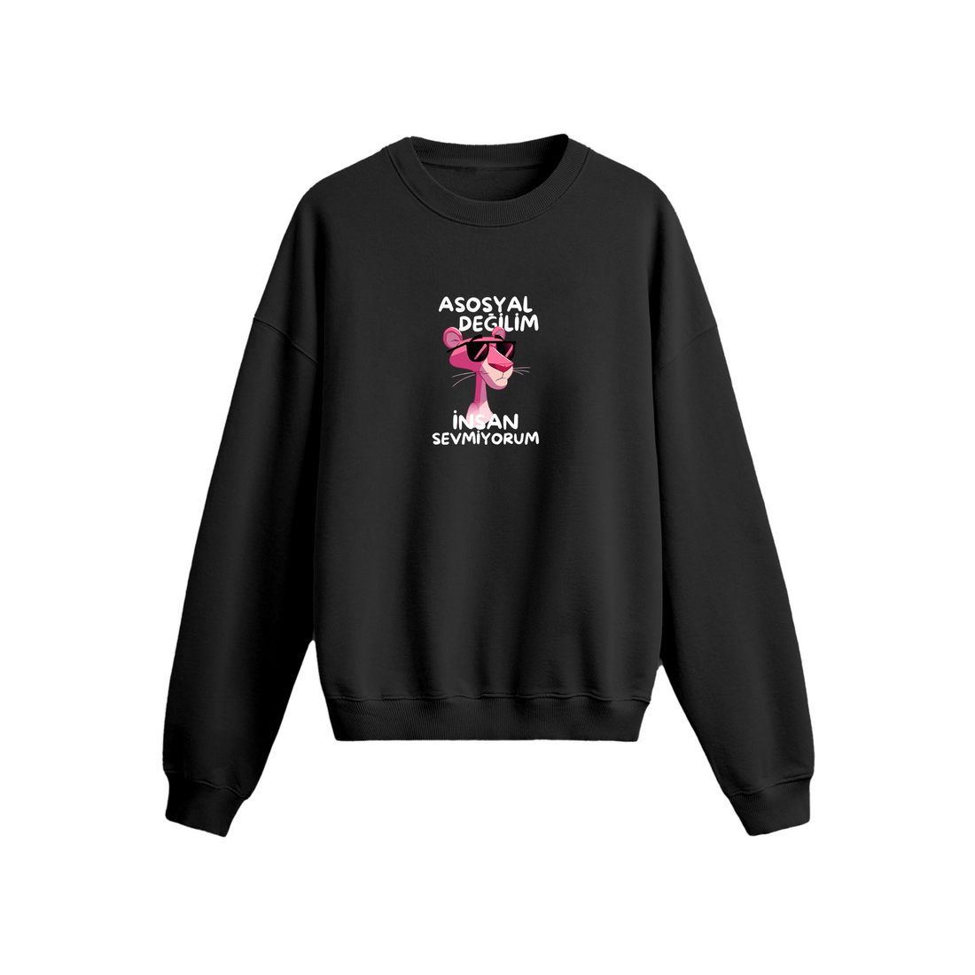 A Sosyal Değilim İnsan Sevmiyorum - Oversize Sweatshirt