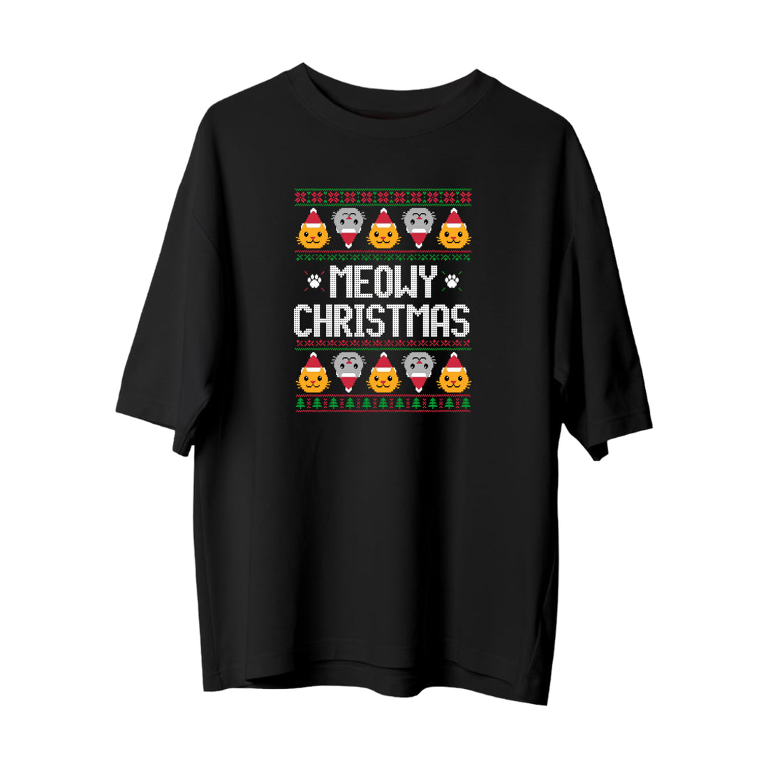 Meowy Christmas - Oversize T-Shirt