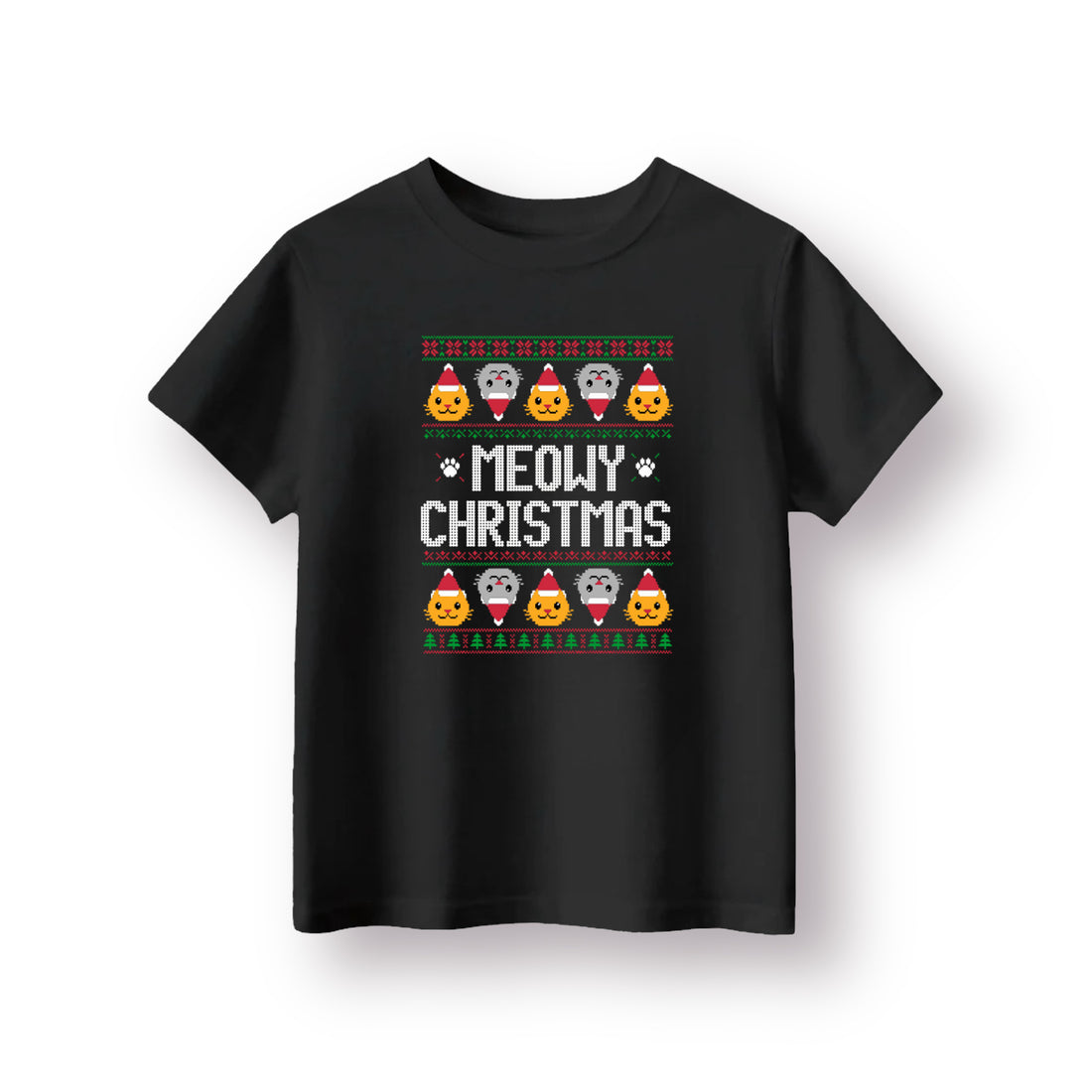 Meowy Christmas - Çocuk T-Shirt