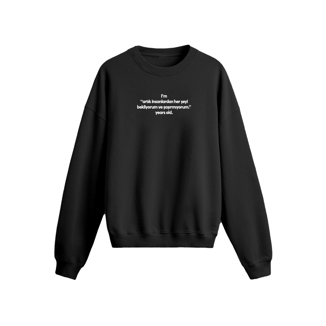 İnsanlardan her şeyi bekliyorum - Oversize Sweatshirt