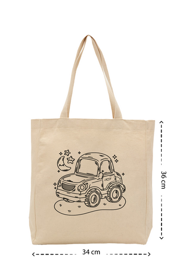 Sweet Car - Kanvas Çanta