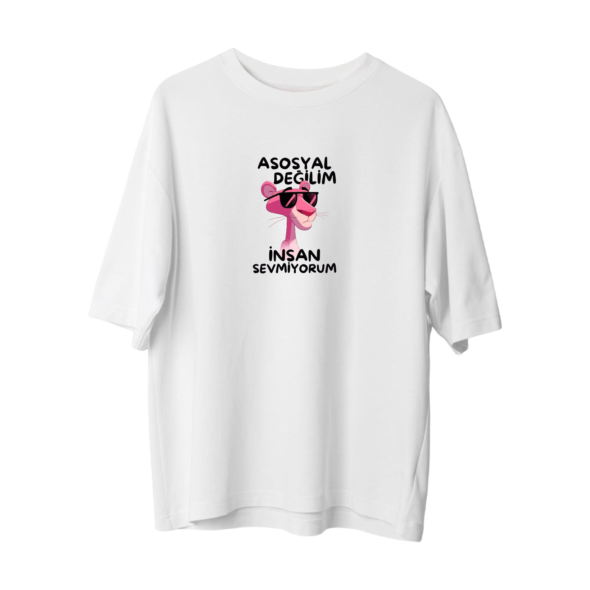 A Sosyal Değilim İnsan Sevmiyorum - Oversize T-Shirt